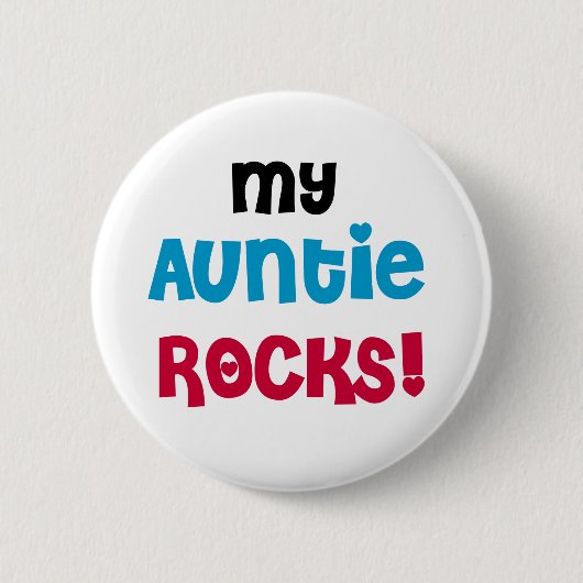 Badge Rond 5 Cm Ma tante Rocks (Devant)