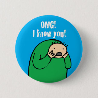 Badge Rond 5 Cm Mac OMG ! Bouton (bleu)