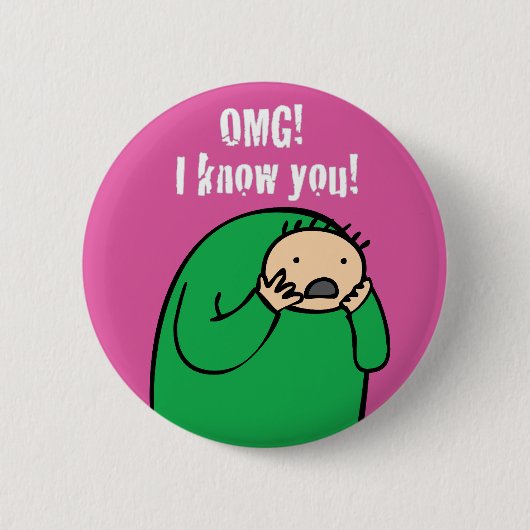 Badge Rond 5 Cm Mac OMG ! Bouton (pourpre) (Devant)