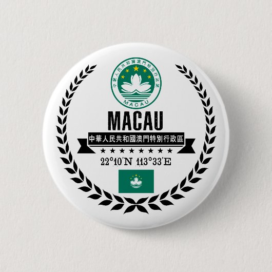 Badge Rond 5 Cm Macao (Devant)