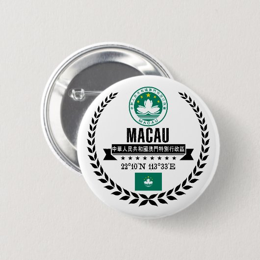Badge Rond 5 Cm Macao (Devant & derrière)