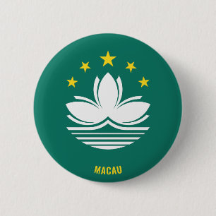 Badge Rond 5 Cm Macao Drapeau de charme patriotique