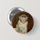 Badge Rond 5 Cm macaque (Devant & derrière)