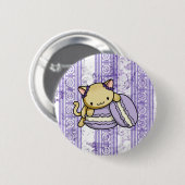 Badge Rond 5 Cm Macaron Kitty (Devant & derrière)