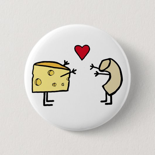 Badge Rond 5 Cm Macaroni et fromage (Devant)