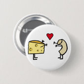 Badge Rond 5 Cm Macaroni et fromage (Devant & derrière)