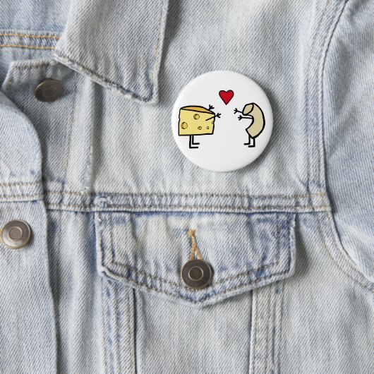 Badge Rond 5 Cm Macaroni et fromage (En situation)