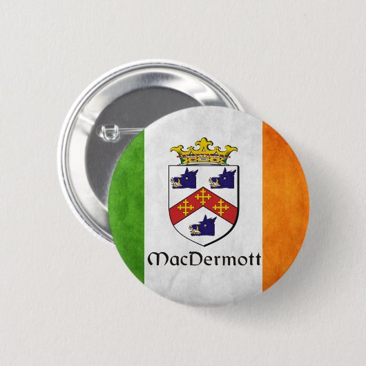 Badge Rond 5 Cm MacDermott irlandais (Devant & derrière)