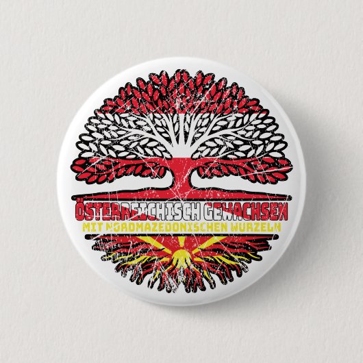 Badge Rond 5 Cm Macédoine du Nord (Devant)