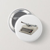 Badge Rond 5 Cm Machine à écrire (Devant & derrière)