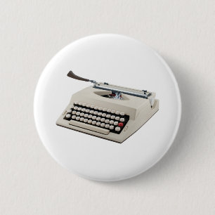 Badge Rond 5 Cm Machine à écrire
