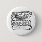 Badge Rond 5 Cm Machine à écrire (Devant)