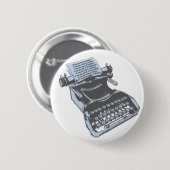 Badge Rond 5 Cm Machine à écrire antique (Devant & derrière)