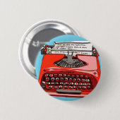 Badge Rond 5 Cm Machine à écrire de Starlight Starfire (Devant & derrière)