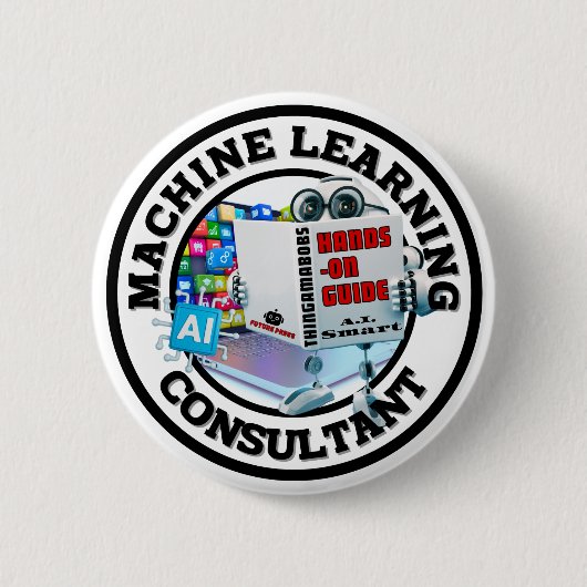 Badge Rond 5 Cm Machine Learning (AI) - Consultant (Devant)