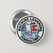 Badge Rond 5 Cm Machine Learning (AI) - Consultant (Devant & derrière)