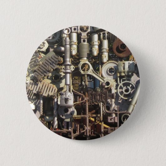Badge Rond 5 Cm Machines à vapeur (Devant)