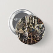 Badge Rond 5 Cm Machines à vapeur (Devant & derrière)