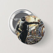 Badge Rond 5 Cm Machines futuristes Sci Fi de science-fiction vint (Devant & derrière)