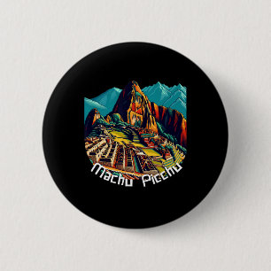 Badge Rond 5 Cm Machu Picchu Cusco Pérou Sentier inca Machu Picchu