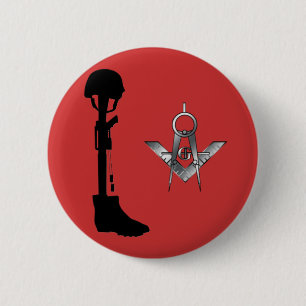 Badge Rond 5 Cm Maçon tombé de frère