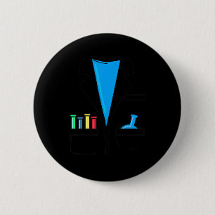 Badge Rond 5 Cm Mad Scientist Costume Nerd Chemistry Fun Science T