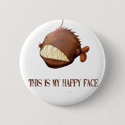 Badge Rond 5 Cm Madame Angler (Devant)