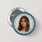 Badge Rond 5 Cm Madame Button d'ATOUT de Melania première (Devant & derrière)
