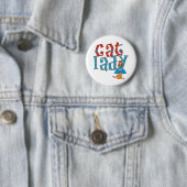 Badge Rond 5 Cm Madame de chat (En situation)