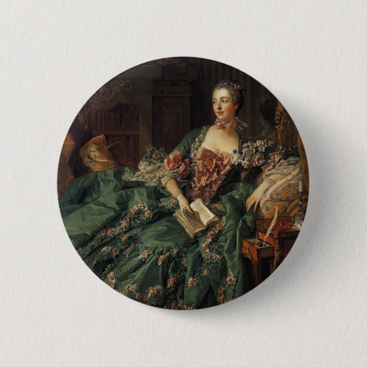 Badge Rond 5 Cm Madame de Pompadour (Devant)