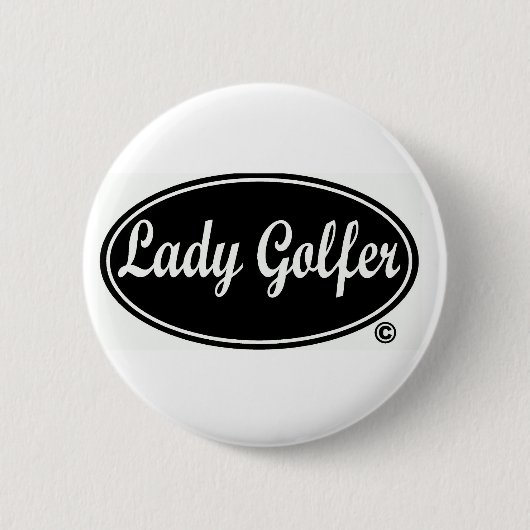Badge Rond 5 Cm Madame Golfer Round Button (Devant)