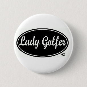 Badge Rond 5 Cm Madame Golfer Round Button