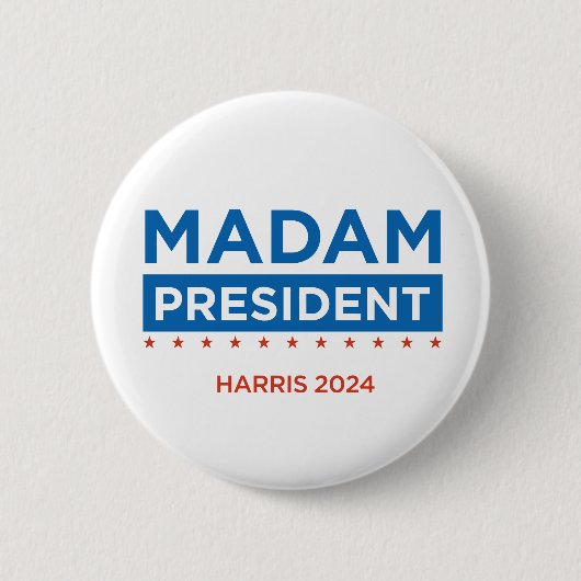 Badge Rond 5 Cm Madame la Présidente Harris 2024 (Devant)