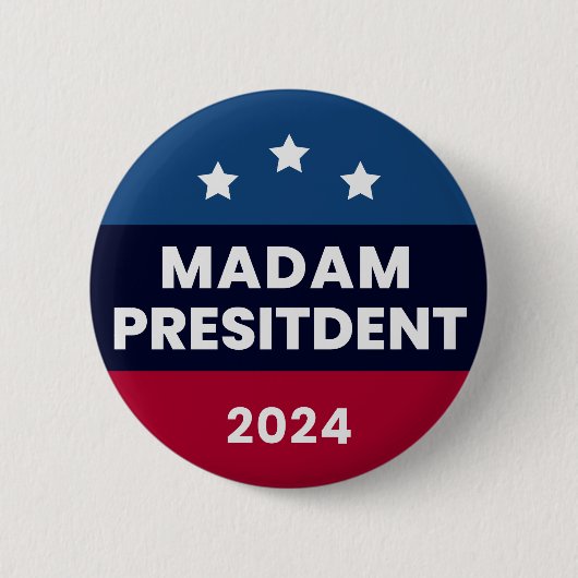 Badge Rond 5 Cm Madame la Présidente Kamala Harris Election 2024 (Devant)