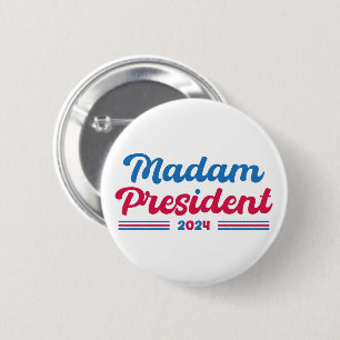 Badge Rond 5 Cm Madame la Présidente Kamala Harris Élection typogr