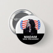 Badge Rond 5 Cm Madame la Vice-présidente (Devant & derrière)