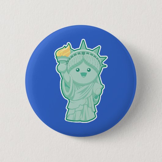 Badge Rond 5 Cm Madame Liberty (Devant)