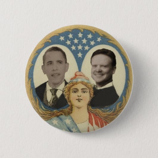 Badge Rond 5 Cm Madame Liberty Button d'Obama /Webb (Devant)