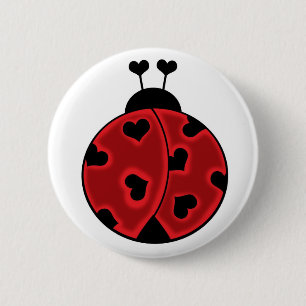 Badge Rond 5 Cm Madame Love Bug Button