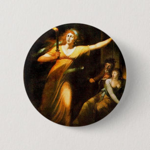 Badge Rond 5 Cm Madame Macbeth By Füssli Johann Hei de