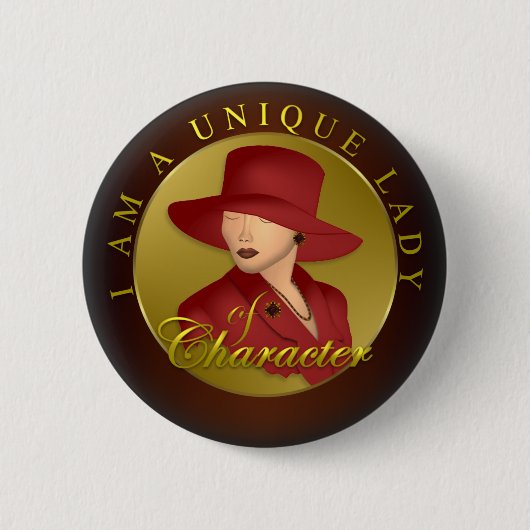 Badge Rond 5 Cm Madame unique Of Character (Devant)