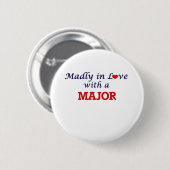 Badge Rond 5 Cm Madly amoureux d'un major (Devant & derrière)