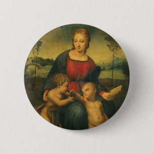 Badge Rond 5 Cm Madone du Chardonneret par Raphaël Sanzio