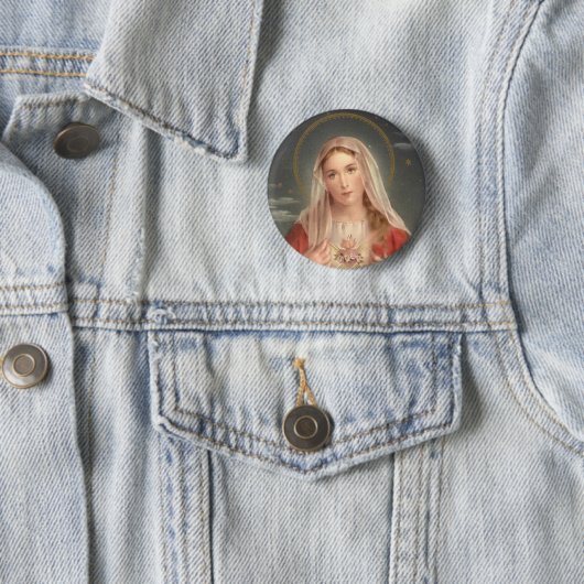 Badge Rond 5 Cm Madonna (En situation)