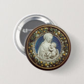 Badge Rond 5 Cm MADONNA AVEC ENFANT, ronde (Devant & derrière)