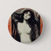 Badge Rond 5 Cm Madonna (vers 1895-1896) par Edvard Munch (Devant)