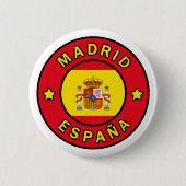 Badge Rond 5 Cm Madrid Espagne (Devant)