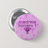 Badge Rond 5 Cm Madrina Número 1 (Devant & derrière)