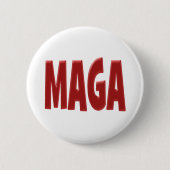 Badge Rond 5 Cm MAGA avec texte rouge (Devant)