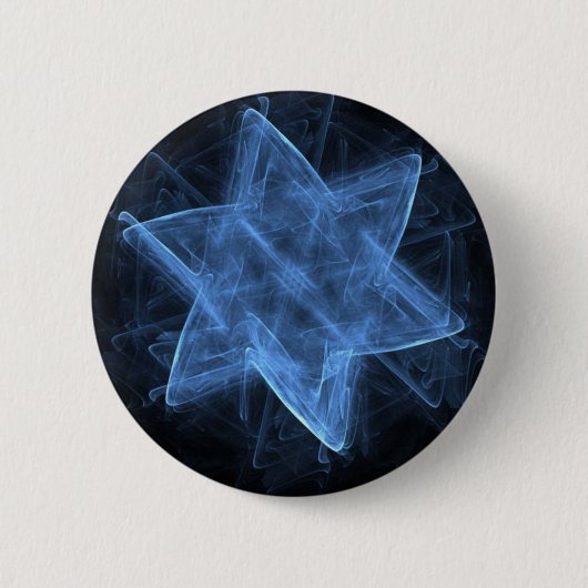 Badge Rond 5 Cm Magen David Fractal (Devant)